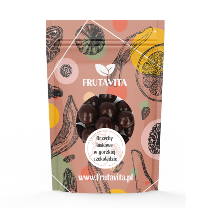 Orzechy laskowe w gorzkiej czekoladzie 250 g