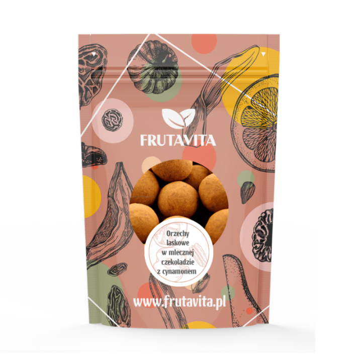 Orzechy laskowe w mlecznej czekoladzie z cynamonem 200 g