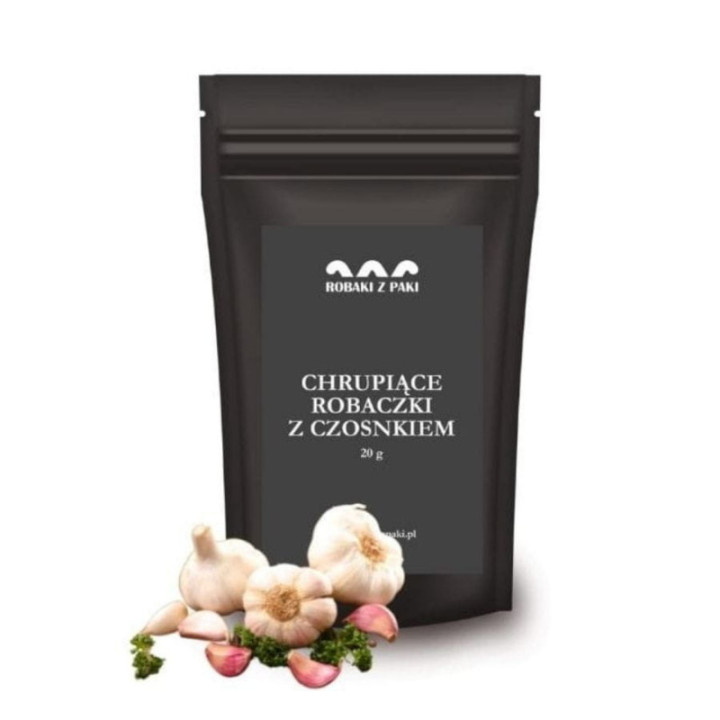 Chrupiące Robaczki - czosnek 20 g larwy mącznika