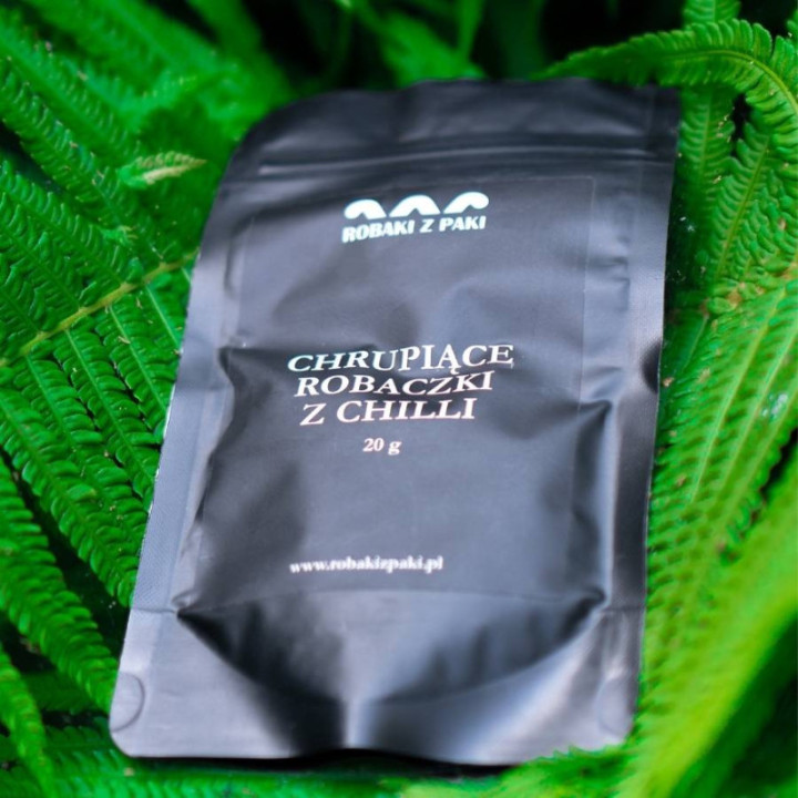 Chrupiące Robaczki - chilli 20 g larwy mącznika