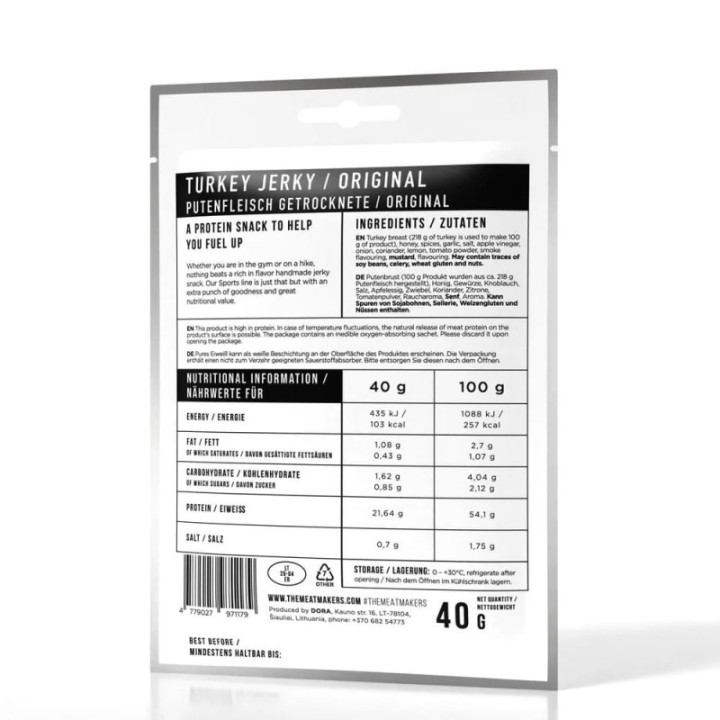 Suszony indyk - turkey jerky sport original 40 g