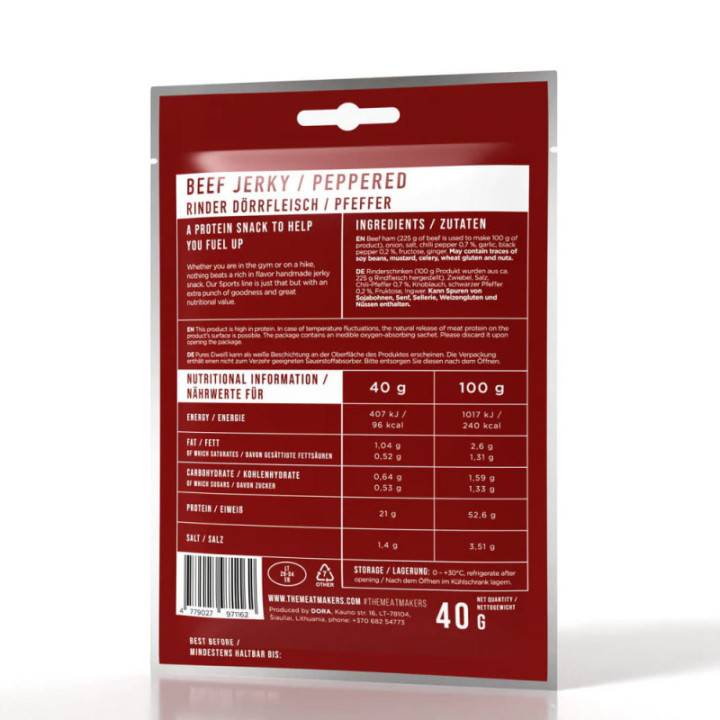 Suszona wołowina - Beef Jerky Sport Peppered 40 g