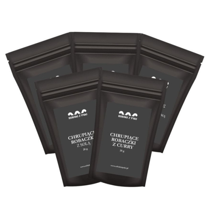 Zestaw "Chrupiące robaczki" ROBAKI Z PAKI larwy mącznika