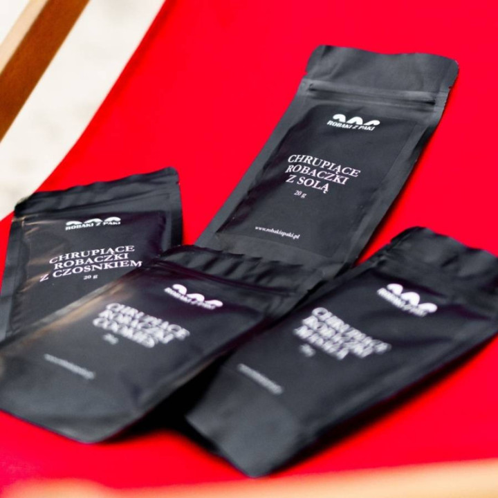 Zestaw "Chrupiące robaczki" ROBAKI Z PAKI larwy mącznika