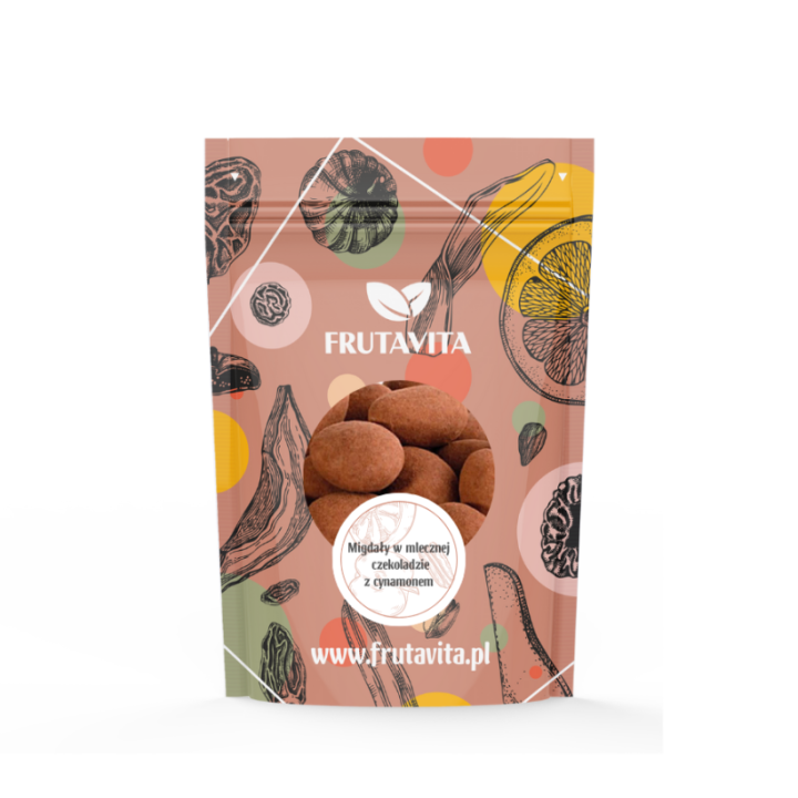 Migdały w mlecznej czekoladzie z cynamonem 250 g