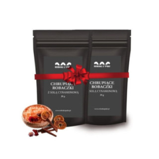 Zestaw 2 x Chrupiące Robaczki - sól cynamonowa 20 g larwy mącznika