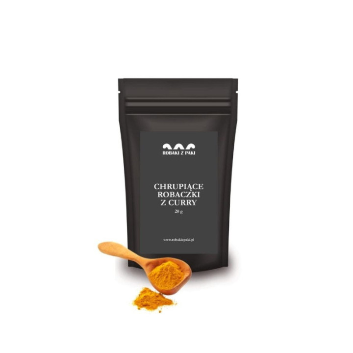 Zestaw 2 x Chrupiące Robaczki - curry 20 g larwy mącznika