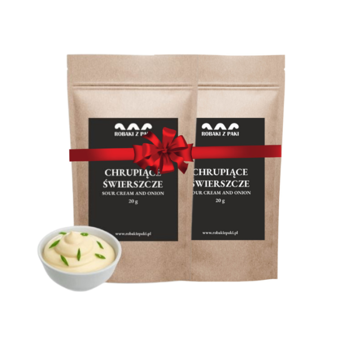 Zestaw 2 x Chrupiące Świerszcze - kwaśna śmietana z cebulką 20 g