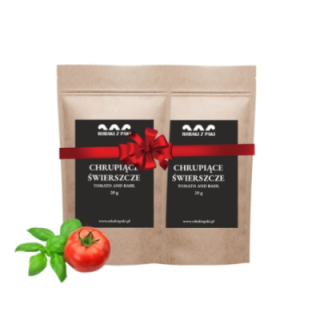 Zestaw 2 x Chrupiące Świerszcze - pomidor z bazylią 20 g