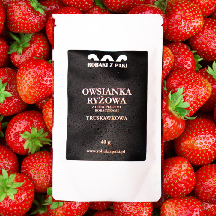 Owsianka ryżowa z robaczkami TRUSKAWKOWA