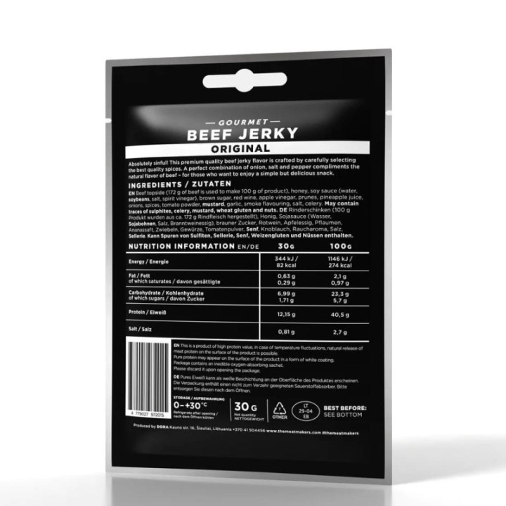 Beef jerky z wołowiny - oryginalny 30 g