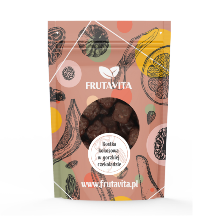 Kostka kokosowa w gorzkiej czekoladzie 250 g