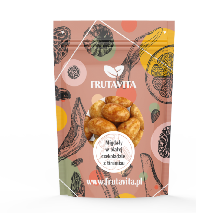 Migdały w białej czekoladzie z tiramisu 200 g