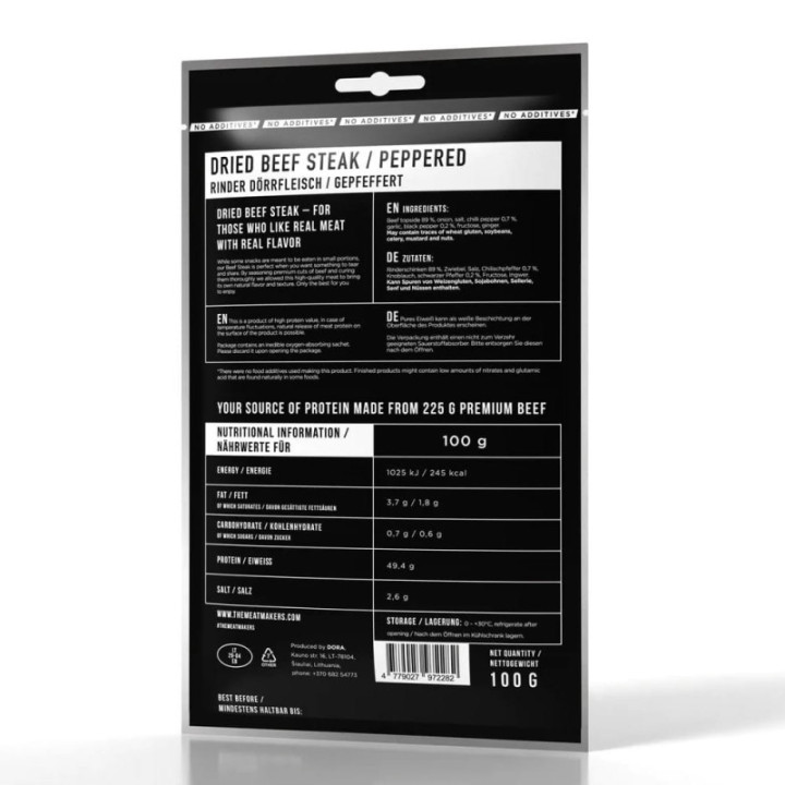 Suszona wołowina - Beef Steak Peppered  100g
